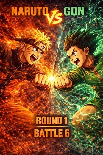main character tournament round 1 battle 6 .. Naruto vs gon