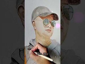 Commissioned Portrait Painting using Mixed Media - #art #mixedmedia #portrait