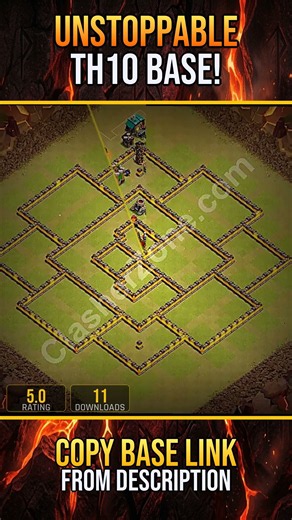 Best TH10 War Base Layout | Clash of Clans #Shorts