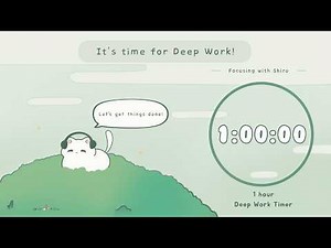🎧 ☕️ 1 Hour Flexible Focus timer | Relax and rewind | Brown noise + calm vibes| ADHD Focus 🎧