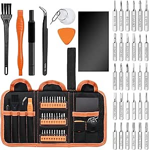 VCELINLK 38-in-1 Mini Precision Screwdriver Set with 30Pcs Torx T6 T8 T9 T15, P5, Phillips PH00, Triwing Y00 Bits, Repair Tool Kit Compatible with PS4/5, Switch, Macbook, Xbox, Laptop, iPhone