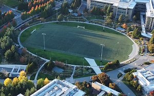 航拍微软Microsoft西雅图Redmond总部及建造中的新总部