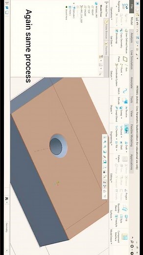 Countersink and Counterbore Hole in Creo....#creo #creoforbeginners #cadcamtutorials