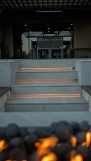 🔥 Transforming fire features into a true centerpiece! In this sunken fire pit, we combined our Neon 3M Strip Light (peel & stick, easy install, seamless glow) with the Mortirolo In-Ground Well Light for a clean, flush finish. The result? A cozy, dramatic vibe that makes every evening unforgettable. ✨ Thanks @quetzallandscapes for always trusting us. #outdoorlighting #lightingdesign #lightingideas #outdoorlightingdesign #pampalighting #outdoorlights #lightinginspiration #pathlighting #striplight