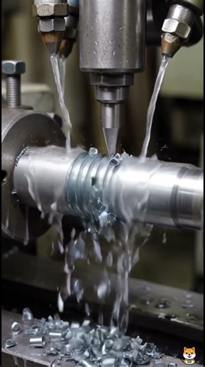 ⚙️ Satisfying Thread Cutting on a Metal Lathe! CNC Machining