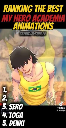 Ranking the best My Hero Academia animations #ranking #anime #myheroacademia #animation #mha