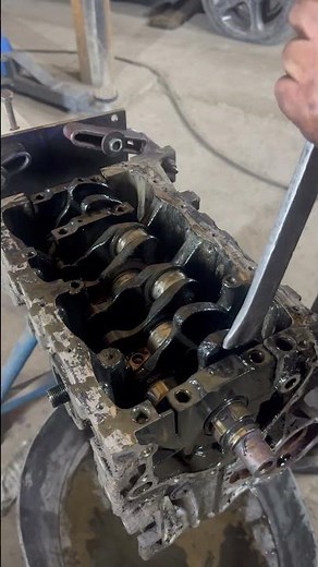 Engine Block Teardown — Crankshaft Exposed #automobile #engineblock #mechanic #brakefluid
