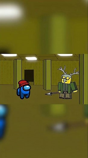 Blue Mini Crewmate Kills Backrooms🚪 part 3 | Among Us #backrooms #animation