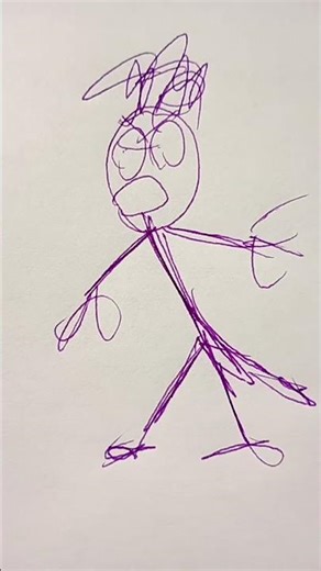 pink and purple fight #coloredstickman