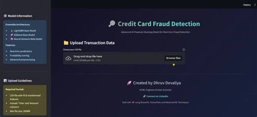 #machinelearning #creditcardfrauddetection #datascience #aicommunity #deeplearning #mlprojects #pythonfordata #dataanalytics #aiforfinance #mlworkflow #featureengineering #opensourceai… | Dhruv Devaliya