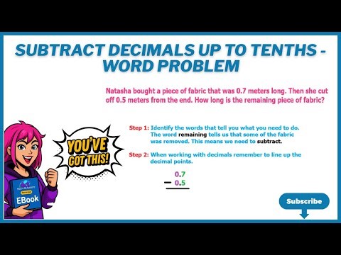 Grade 4 Subtract Decimals Up To Tenths - Word Problem