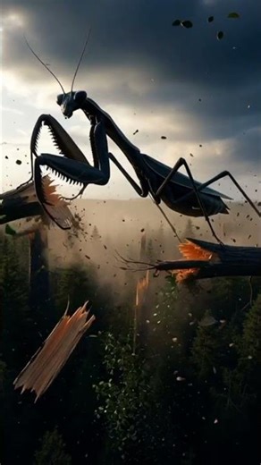 “Colossal Mantis Awakens: The Forest Destroyer”