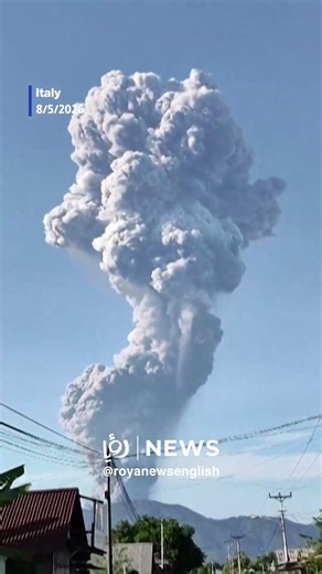 Dukono volcano erupts, ash cloud covers the horizon