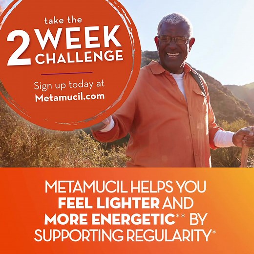 If you are feeling sluggish and weighed down, try adding more fiber to your diet to support your regularity*. Join the Metamucil 2 Week Challenge today! | Metamucil