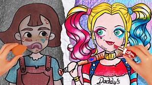 257K views · 7.3K reactions | HARLEY QUINN Makeup TIKTOK Tranformation - Stop Motion Paper Transform into smart and beautiful Harley Quinn! See more: https://youtu.be/9ctUkZ_5hHc | Stop Motion Paper ASMR | Facebook