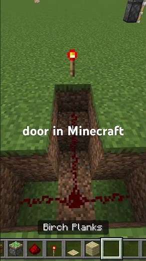 How to build a 1x2 piston door #minecraftredstonetutorial