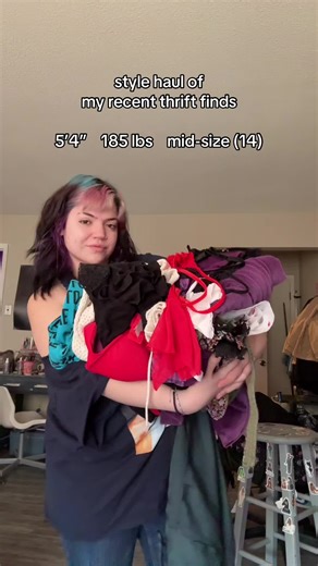 figure out what my style is i double dog dare you! main focus has been colors, accessories, good materials and spring/summer wardrobe !! #alternative #midsize #thrifthaul #goodwill #tryon #size14 #fitspo