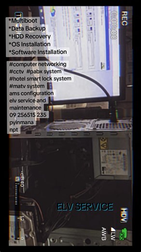 * ELV_SERVICE Installation maintenance computer networking cctv #pabx system #hotel smart lock system #matv system ams configuration elv service and maintenance 09 256515 235 pyinmana npt