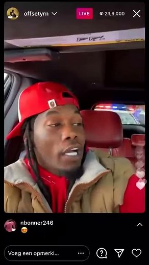 Offset Records Being Arrested By Police On IG Live