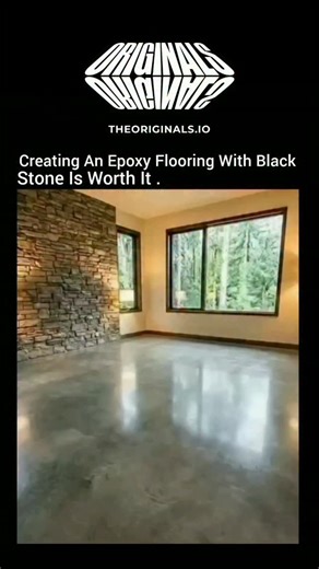 Fact Flick on Instagram: "This mesmerizing video reveals the full process behind epoxy stone flooring, also known as a stone carpet floor, where natural black river stones are blended with crystal-clear epoxy resin to create a seamless, ultra-durable surface. The result is a stunning finish that combines raw natural texture with modern engineering. By carefully mixing the stones and resin at the right ratio, installers achieve a strong bond that resists moisture, wear, and cracking. The final tr