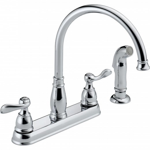 Reviews for Delta Windemere 2-Handle Standard Kitchen Faucet with Side Sprayer in Chrome | Pg 1 - The Home Depot