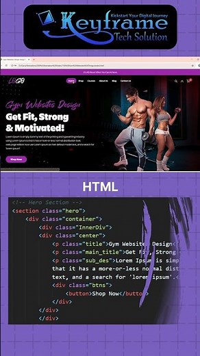 🏋️‍♀️ Fitness/Gym Website | HTML and CSS Tutorial #coding #html #css