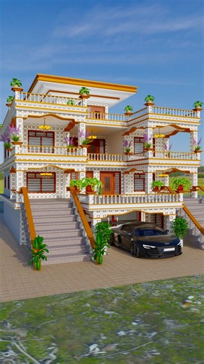 Modern village house 🏡 Design #elevation #frontelevation #house #housedesign #home #song #hindisong