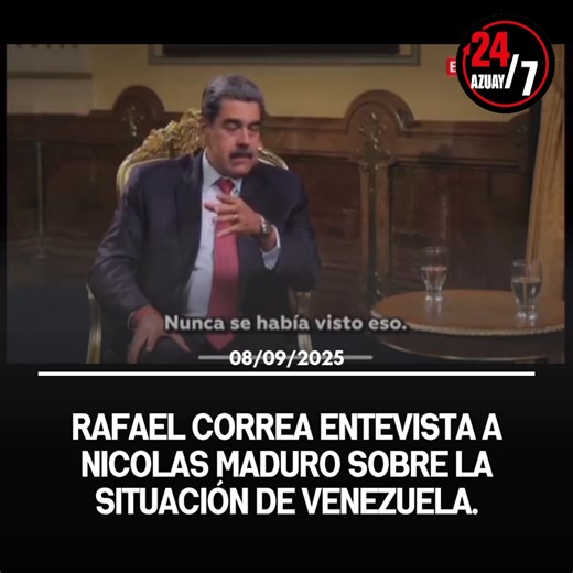 En una entrevista exclusiva para su programa "Conversando con Correa" transmitido por RT en Español, #RafaelCorrea #conversó con #NicolásMaduro sobre la relación entre Venezuela y Estados Unidos. Maduro afirmó que el interés real de #EEUU. en su país no es combatir el narc0tr4fico, sino apoderarse del petróleo y gas venezolanos. También reveló que EE.UU. ha desplegado barcos, aviones de gue.rra, misi.les y un submarino nu.clear cerca de las costas #venezolanas bajo el pretexto de luchar contra e