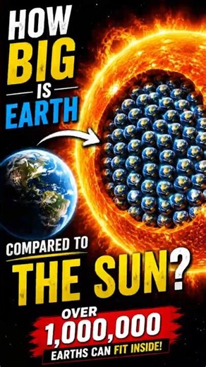 How Big Is Earth Compared to the Sun? 🌍☀️ You'll Feel Tiny! #shorts