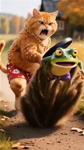 You Won’t Believe What This Cat Did to the Frog!