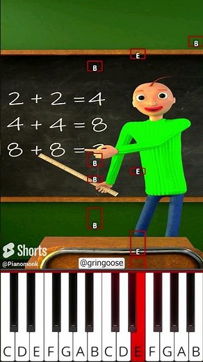 Baldi's Basics Math | Animation meme (@gringoose) - Octave Piano Tutorial