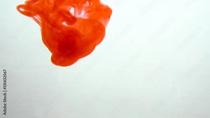 Real Ink drop in water. Mysterious red ink reacting in water creating abstract vortex formations. Can be used as transitions, Added to modern projects, gunge projects, art backgrounds.