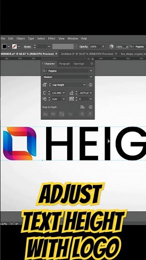 Adjust text height with in Adobe Illustrator