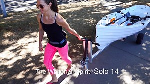 Walk your rowboat to the water and home again. Go out rowing in a beautiful classic rowing boat all by yourself! No help needed! Anyone can do this ... www.WhitehallSpirit.com | Whitehall Rowing & Sail