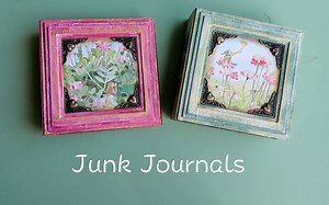【小猫】Junk Journal Flip Through/ Two Small Square Journals/ 《田野的花和小精灵》姐妹篇之一
