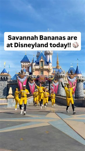 We're at Disneyland today for Savannah Bananas Day!