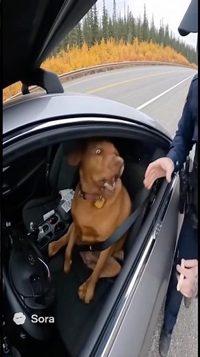 Dog Driver Pulled Over by Police 🚓🐶 | Funniest 10 Seconds Ever! 😂 #shorts
