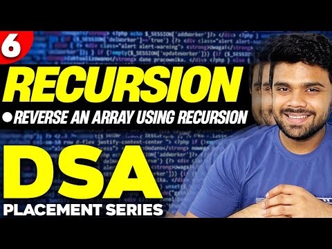 General steps to solve any recursion problem - Reverse an array using recursion