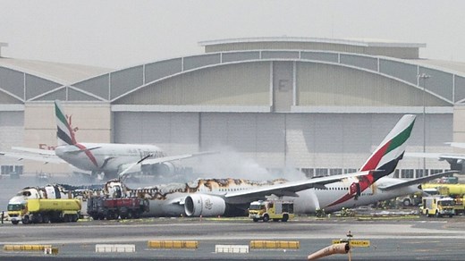 Emirates Airline flight crash-lands at Dubai airport