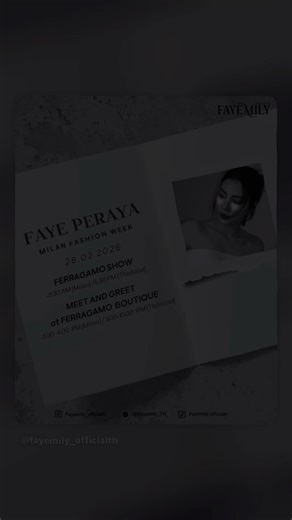Faye Peraya en la Semana de la Moda de Milán 2026