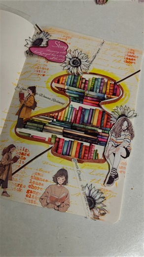 A Bookstore in My Journal | Reading & Books Sticker Spread ✨
