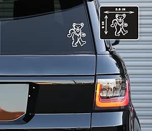 Dancing Bear Decal Vinyl Decals Stickers for Cars, Vans, Trucks, and laptops (White5x3.5)
