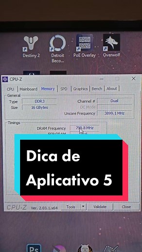 Dica de Aplicativo 5. CPU-Z Com esse programa você consegue descobrir o nome, marca e modelo de cada componente do seu computador ou notebook. é muito útil no dia a dia de um técnico em informática e ajuda também usuários a saber se comprou o que realmente prometeram pela internet ou em alguma loja. #dicas #tecnologia #informatica #tech #tutorial #dicadepc #pctips #cpuz #hardware #pc