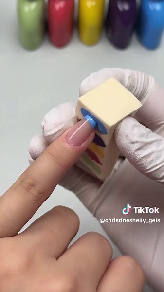 DIY Micro French Nails with Sponge - Nail Hack Tutorial