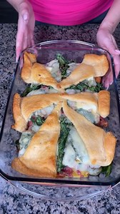 easy 1 pan dinner 😋 girl makes amazing dinner with frozen chicken patties, ham and swiss cheese. | Kristin's Friends
