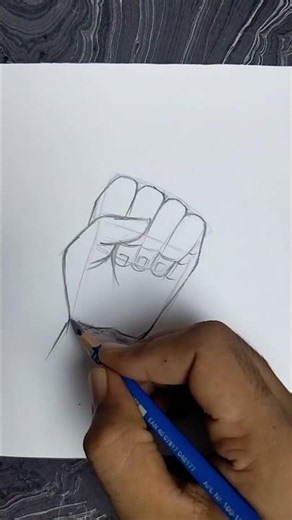 How to Draw a Realistic Hand ✍️ | Easy Fist Hand Drawing Tutorial