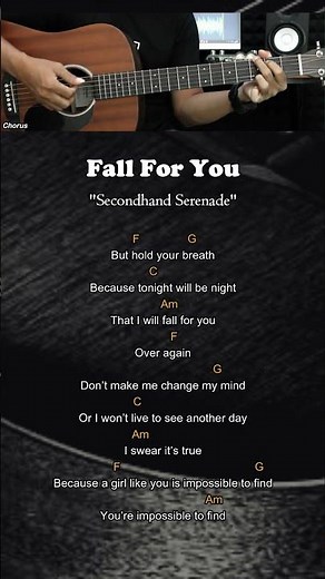 Fall For You - Secondhand Serenade | EASY Guitar Chord - Guitar Lessons #chordgitar #guitarlessons