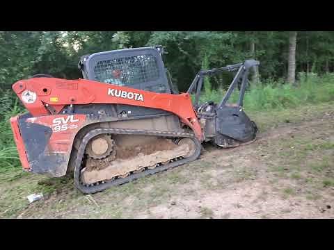 2018 Kubota SVL95 with a Bradco MM60 Mulch Head
