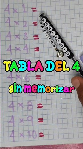 Cómo sacar la tabla del 4 rápido (truco simple)