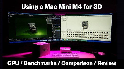 苹果M4 Mac Mini：3D渲染性能全面评测